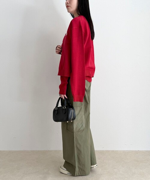 fredy emue（フレディエミュ）の「【GEVACO/ゲバコ】別注コットンラウンドネックカーデ（カーディガン/ボレロ・レディース・オフホワイト/ライム/レッド/ブラック・38）」の20枚目の写真