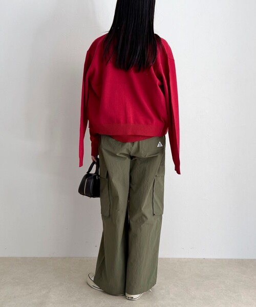 fredy emue（フレディエミュ）の「【GEVACO/ゲバコ】別注コットンラウンドネックカーデ（カーディガン/ボレロ・レディース・オフホワイト/ライム/レッド/ブラック・38）」の21枚目の写真