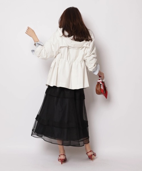 JUSGLITTY（ジャスグリッティー）の「シアーラインスカート（スカート・レディース・オフホワイト/ブラック・2/1/0）」の7枚目の写真