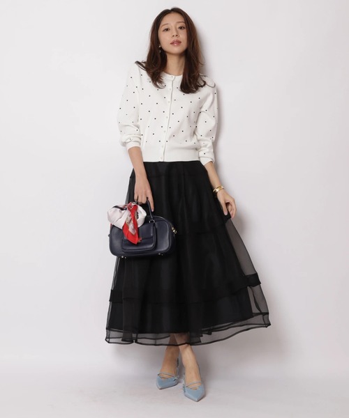 JUSGLITTY（ジャスグリッティー）の「シアーラインスカート（スカート・レディース・オフホワイト/ブラック・2/1/0）」の14枚目の写真