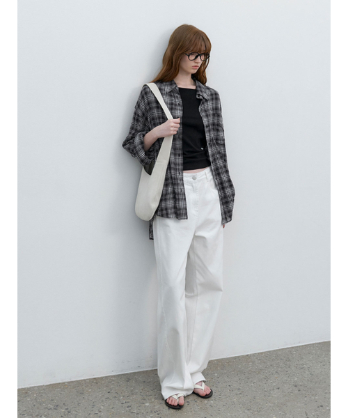 GRADATION PLAID CHECK OVERSIZED SHIRT (BL-4397)