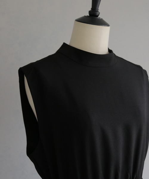 &g'aime(アンジェム)の「【&g'aime 】ダブルウエストワンピース Double-Waist Dress(ワンピース・レディース・グレイッシュベージュ/ブラック・FREE)」の16枚目の写真