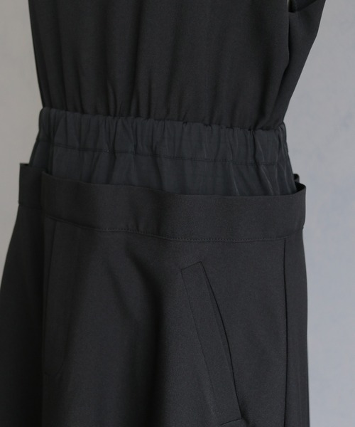 &g'aime(アンジェム)の「【&g'aime 】ダブルウエストワンピース Double-Waist Dress(ワンピース・レディース・グレイッシュベージュ/ブラック・FREE)」の17枚目の写真