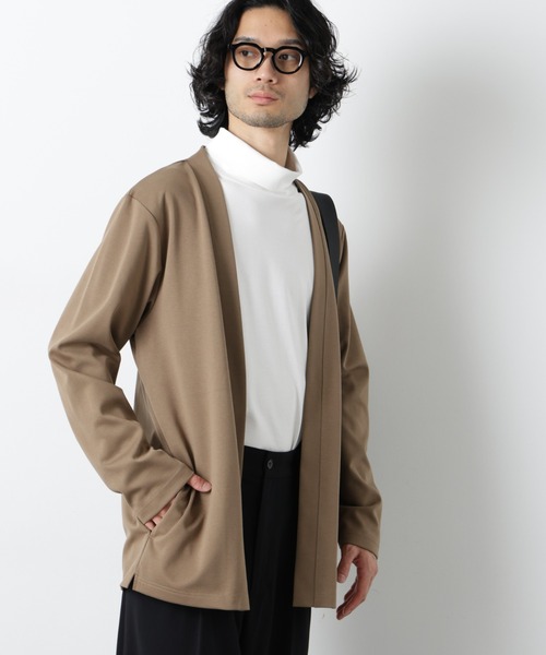 NANO universe（ナノユニバース）の「ダブルジャージー着流しカーディガン（カーディガン/ボレロ・メンズ・ブラック/スミクロ/グリーン/ネイビー/ベージュ・S/L/M）」の20枚目の写真