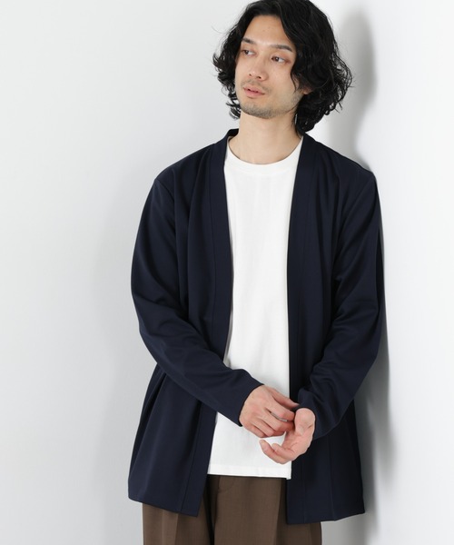 NANO universe（ナノユニバース）の「ダブルジャージー着流しカーディガン（カーディガン/ボレロ・メンズ・ブラック/スミクロ/グリーン/ネイビー/ベージュ・S/L/M）」の13枚目の写真