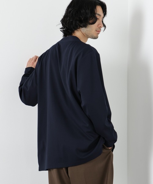 NANO universe（ナノユニバース）の「ダブルジャージー着流しカーディガン（カーディガン/ボレロ・メンズ・ブラック/スミクロ/グリーン/ネイビー/ベージュ・S/L/M）」の16枚目の写真