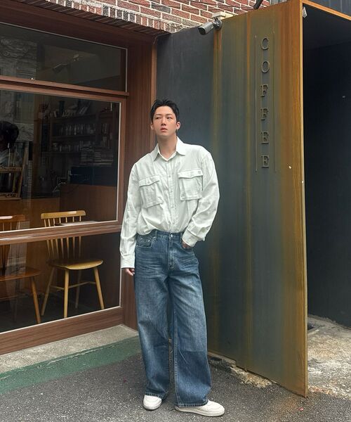 INTEMPOMOOD(インテンポムード)の「シャインウォッシングデニムパンツ_ブルー(デニムパンツ・メンズ・ブルー・SMALL/MEDIUM/LARGE/X-LARGE)」の2枚目の写真