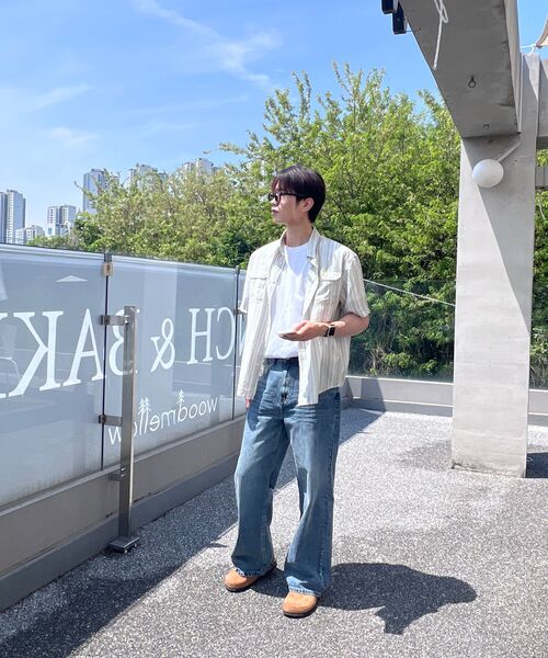 INTEMPOMOOD(インテンポムード)の「シャインウォッシングデニムパンツ_ブルー(デニムパンツ・メンズ・ブルー・SMALL/MEDIUM/LARGE/X-LARGE)」の3枚目の写真