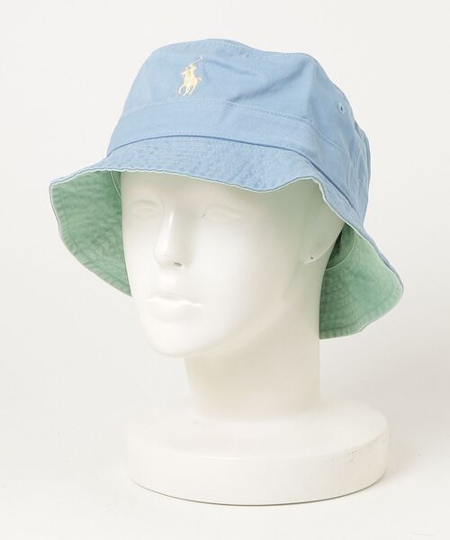 POLO RALPH LAUREN（ポロ ラルフ ローレン）の「コットン バケット ハット（ハット・メンズ・ブルー系2・L/XL/S/M）」の3枚目の写真