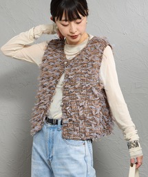 MAISON DE L'ALLURE（メゾンドゥラリュール）の「[MAISON DE L'ALLURE/メゾンドゥラリュール] マルチWAYリボンチュールベスト（ベスト）」