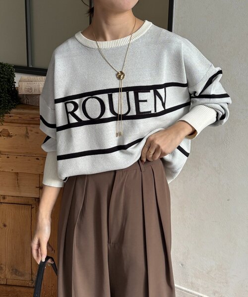 Thevon(ゼボン)の「ROUENロゴニットプルオーバー(ニット/セーター・レディース・ライトグレー/イエロー/オフホワイト/ブラック・FREE)」の7枚目の写真