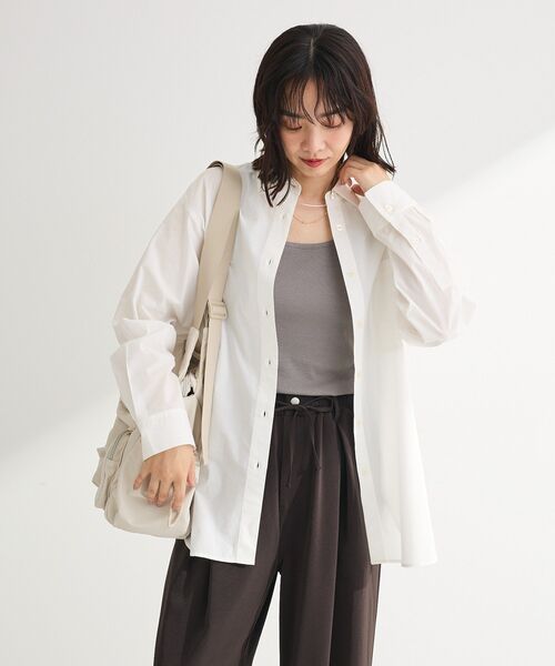 Green Parks(グリーンパークス)の「機能付テレコリブタンクトップ(タンクトップ・レディース・ホワイト系その他2/グレー/オフホワイト/ブラック・FREE)」の13枚目の写真