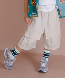 MAKE YOUR DAY | 無地カーゴ6分丈パンツ■80～140cm(カーゴパンツ)