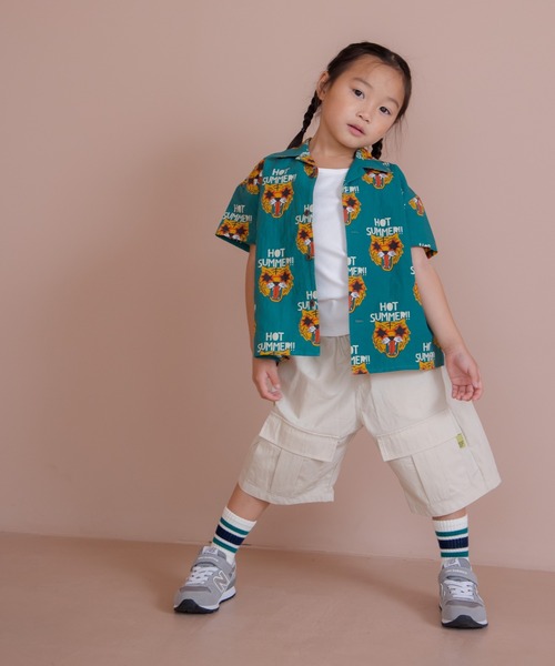 MAKE YOUR DAY（メイクユアデイ）の「無地カーゴ6分丈パンツ■80～140cm（カーゴパンツ・キッズ・ブラック/カーキ/ベージュ・80/90/100/110/120/130/140）」の15枚目の写真