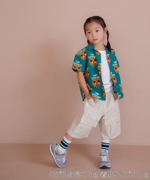 MAKE YOUR DAY（メイクユアデイ）の「無地カーゴ6分丈パンツ■80～140cm（カーゴパンツ・キッズ・ブラック/カーキ/ベージュ・80/90/100/110/120/130/140）」の16枚目の写真