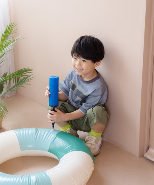 MAKE YOUR DAY（メイクユアデイ）の「無地カーゴ6分丈パンツ■80～140cm（カーゴパンツ・キッズ・ブラック/カーキ/ベージュ・80/90/100/110/120/130/140）」の19枚目の写真