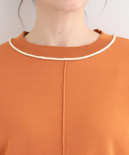 SHOO・LA・RUE(シューラルー)の「ダブルフェイス配色ニット(ニット/セーター・レディース・ライトグレー/オレンジ/オフホワイト・04/03/02/01)」の19枚目の写真