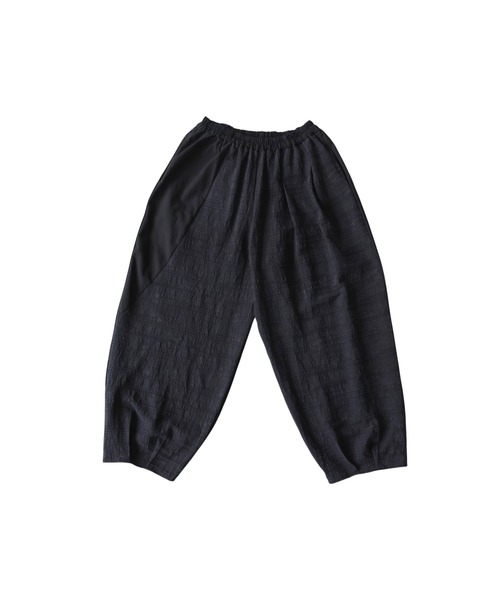 antiqua（アンティカ）の「異素材切替 綿麻 ワイドパンツ（その他パンツ・レディース・オリーブ/ブラック・ONESIZE）」の18枚目の写真