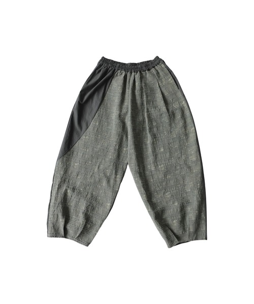 antiqua（アンティカ）の「異素材切替 綿麻 ワイドパンツ（その他パンツ・レディース・オリーブ/ブラック・ONESIZE）」の19枚目の写真