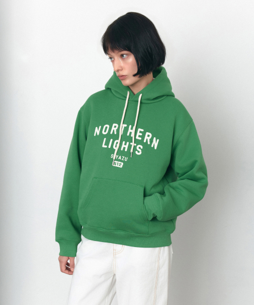SIYAZU（シヤジュ）の「SITP5251 NORTHERN LIGHTS 起毛フードパーカー_Green（パーカー・レディース・グリーン・ONE）」の3枚目の写真