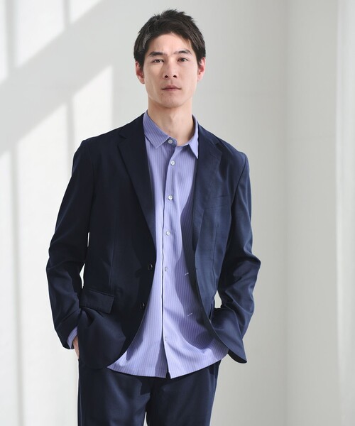 green label relaxing（グリーンレーベルリラクシング）の「ウォッシャブル トロ ナロー ジャケット -ストレッチ-（テーラードジャケット・メンズ・ダークグリーン/グレー系/ダークブラウン/ネイビー/モカ・M/L/XS/S/XL）」の5枚目の写真