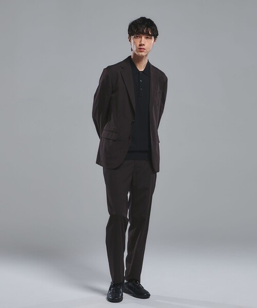 green label relaxing（グリーンレーベルリラクシング）の「ウォッシャブル トロ ナロー ジャケット -ストレッチ-（テーラードジャケット・メンズ・ダークグリーン/グレー系/ダークブラウン/ネイビー/モカ・M/L/XS/S/XL）」の9枚目の写真