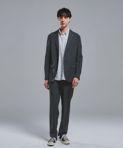 green label relaxing（グリーンレーベルリラクシング）の「ウォッシャブル トロ ナロー ジャケット -ストレッチ-（テーラードジャケット・メンズ・ダークグリーン/グレー系/ダークブラウン/ネイビー/モカ・M/L/XS/S/XL）」の15枚目の写真