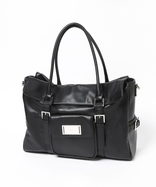 HARE（ハレ）の「プレートフラップBIGボストンバッグ(HARE)（ボストンバッグ・レディース・ブラック・FREE）」の7枚目の写真