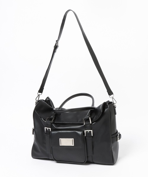 HARE（ハレ）の「プレートフラップBIGボストンバッグ(HARE)（ボストンバッグ・レディース・ブラック・FREE）」の10枚目の写真