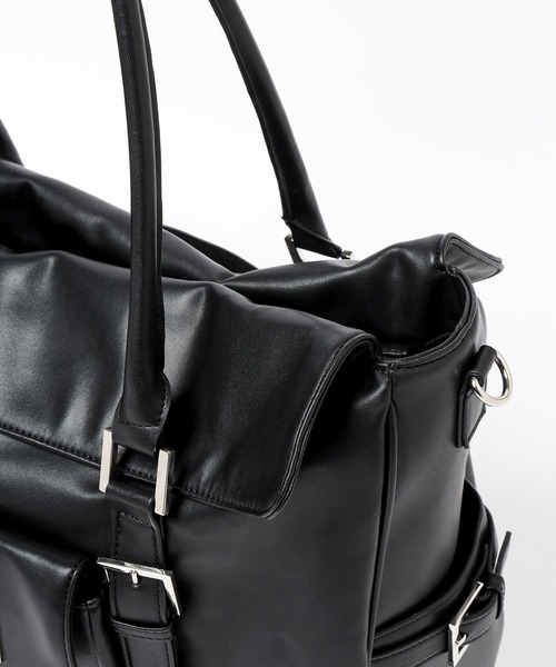 HARE（ハレ）の「プレートフラップBIGボストンバッグ(HARE)（ボストンバッグ・レディース・ブラック・FREE）」の18枚目の写真