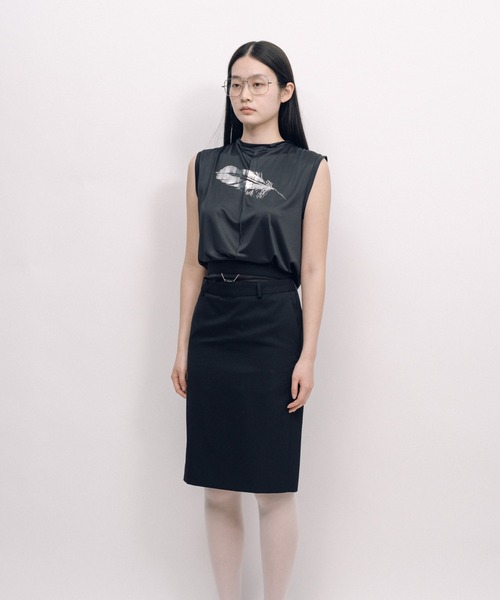 KEISUKEYOSHIDA（ケイスケヨシダ）の「Back Lining Sleeveless Top（シャツ/ブラウス・レディース・ブラック/グレー・M/L）」の5枚目の写真