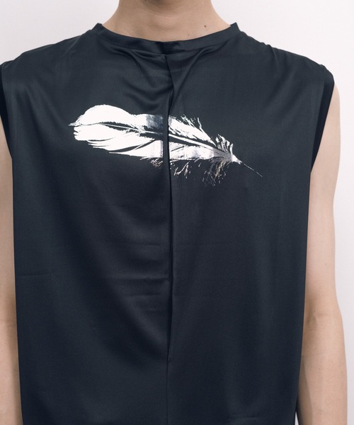 KEISUKEYOSHIDA（ケイスケヨシダ）の「Back Lining Sleeveless Top（シャツ/ブラウス・レディース・ブラック/グレー・M/L）」の10枚目の写真