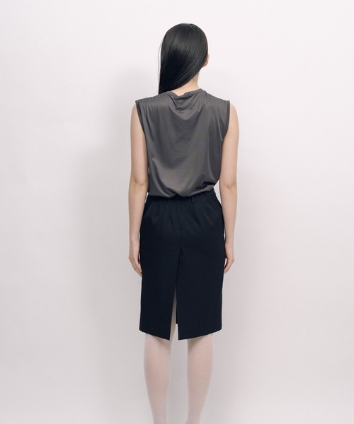 KEISUKEYOSHIDA（ケイスケヨシダ）の「Back Lining Sleeveless Top（シャツ/ブラウス・レディース・ブラック/グレー・M/L）」の14枚目の写真