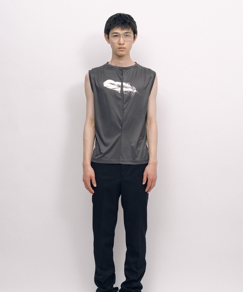 KEISUKEYOSHIDA（ケイスケヨシダ）の「Back Lining Sleeveless Top（シャツ/ブラウス・レディース・ブラック/グレー・M/L）」の15枚目の写真