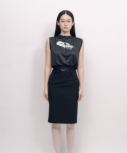 KEISUKEYOSHIDA（ケイスケヨシダ）の「Back Lining Sleeveless Top（シャツ/ブラウス・レディース・ブラック/グレー・M/L）」の3枚目の写真