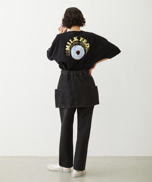 MILKFED.（ミルクフェド）の「PANELED POCKET DENIM MINI SKIRT（デニムスカート・レディース・ライトインディゴブルー/ライトブルー/ブラック・S/M）」の13枚目の写真