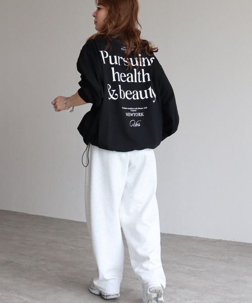 zena(ジェナ)の「スポーティーBIGロンT(Tシャツ/カットソー・レディース・ブラック×ホワイト/ホワイト×ブルー/カーキ・FREE)」の11枚目の写真