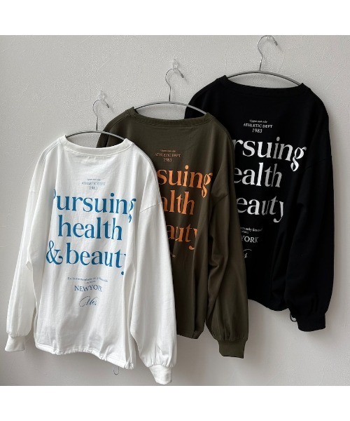 zena(ジェナ)の「スポーティーBIGロンT(Tシャツ/カットソー・レディース・ブラック×ホワイト/ホワイト×ブルー/カーキ・FREE)」の17枚目の写真