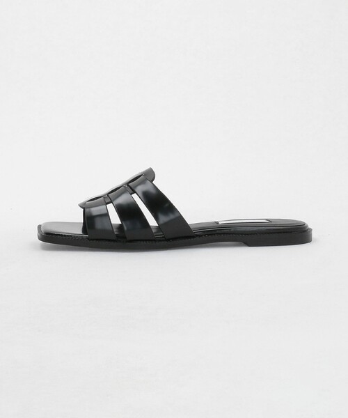 UNITED ARROWS(ユナイテッドアローズ)の「レザー フラットミュール(サンダル・レディース・ホワイト/ブラック・37/38/35/36)」の5枚目の写真