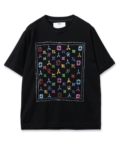 amok（アモク）の「MONOGRAM TEE（Tシャツ/カットソー・メンズ・ブラック/ホワイト・L/M/S）」の2枚目の写真