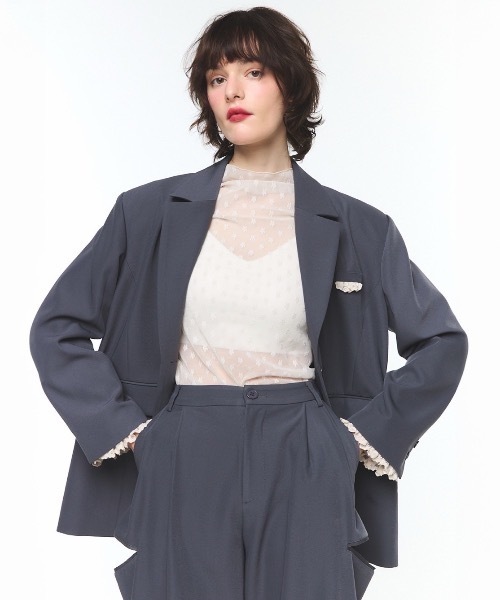 Frill Pocket Jacket（フリルポケットジャケット）（テーラード