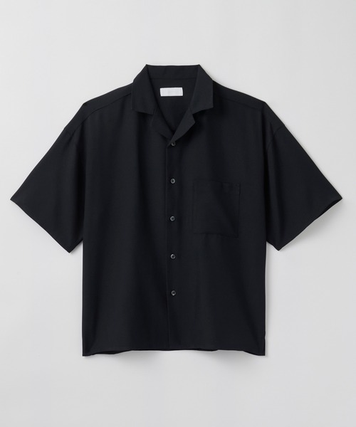LUENNA(ルエナ)の「【LUENNA】Linen Touch Open Collar Short Sleeve Shirt / リネンタッチ半袖オープンカラーシャツ(速乾・UVカット・イージーケア機能付き)(シャツ/ブラウス・メンズ・ブラック/グレー・S/M/L)」の5枚目の写真