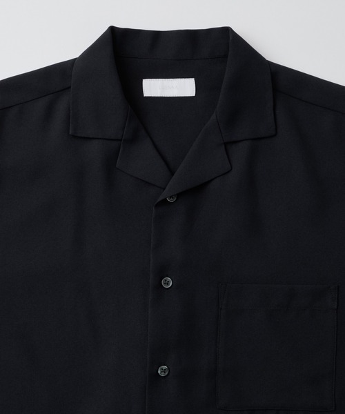LUENNA(ルエナ)の「【LUENNA】Linen Touch Open Collar Short Sleeve Shirt / リネンタッチ半袖オープンカラーシャツ(速乾・UVカット・イージーケア機能付き)(シャツ/ブラウス・メンズ・ブラック/グレー・S/M/L)」の7枚目の写真