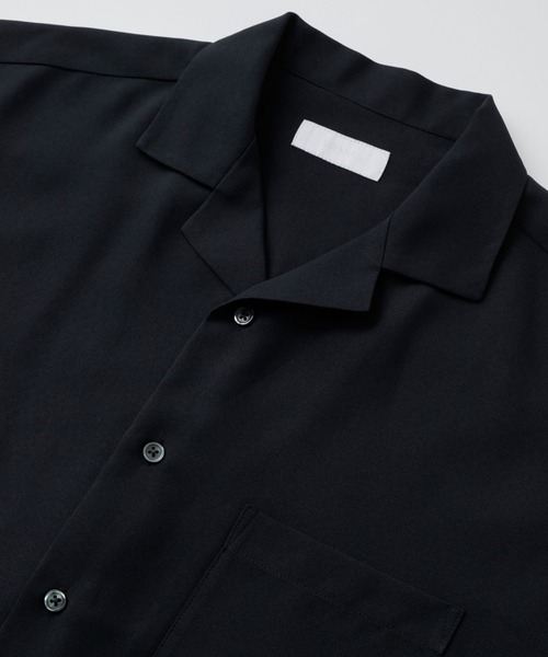 LUENNA(ルエナ)の「【LUENNA】Linen Touch Open Collar Short Sleeve Shirt / リネンタッチ半袖オープンカラーシャツ(速乾・UVカット・イージーケア機能付き)(シャツ/ブラウス・メンズ・ブラック/グレー・S/M/L)」の8枚目の写真