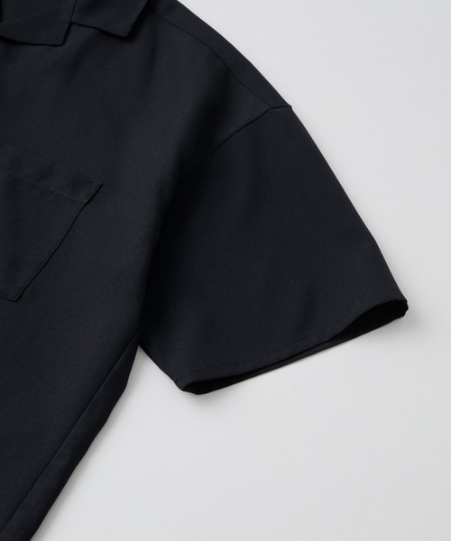 LUENNA(ルエナ)の「【LUENNA】Linen Touch Open Collar Short Sleeve Shirt / リネンタッチ半袖オープンカラーシャツ(速乾・UVカット・イージーケア機能付き)(シャツ/ブラウス・メンズ・ブラック/グレー・S/M/L)」の9枚目の写真