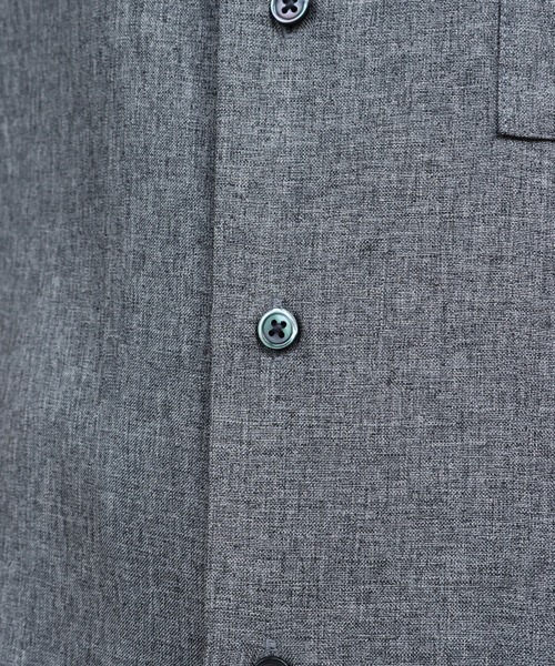 LUENNA(ルエナ)の「【LUENNA】Linen Touch Open Collar Short Sleeve Shirt / リネンタッチ半袖オープンカラーシャツ(速乾・UVカット・イージーケア機能付き)(シャツ/ブラウス・メンズ・ブラック/グレー・S/M/L)」の22枚目の写真