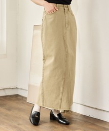 mysty woman | 硫化染めツイルナロースカート 666542(スカート)