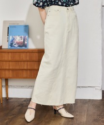 mysty woman | 硫化染めツイルナロースカート　666542(スカート)