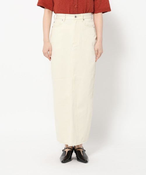 mysty woman（ミスティウーマン）の「硫化染めツイルナロースカート　666542（スカート・レディース・ベージュ/アイボリー・SMALL/MEDIUM）」の14枚目の写真
