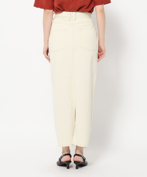 mysty woman（ミスティウーマン）の「硫化染めツイルナロースカート　666542（スカート・レディース・ベージュ/アイボリー・SMALL/MEDIUM）」の12枚目の写真